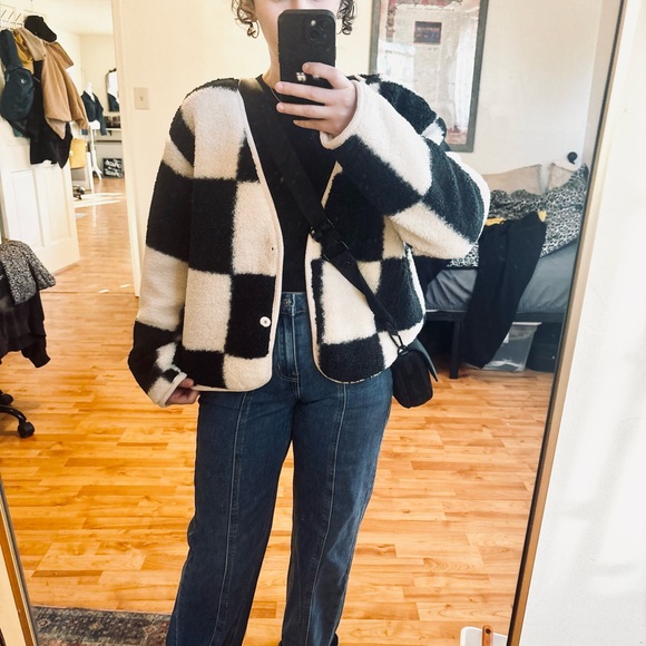 Moon River Shearling Grid Jacket - Picture 5 of 5